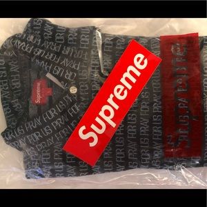 SUPREME PRAY FOR US POLO SHIRT BLACK